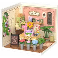 RoboTime 3D dřevěná skládačka Miniatura domečku Květinářství Fresh Flower