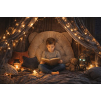 Čalouněná opěrka hlavy BEAR Velvet 95x55 cm - růžová