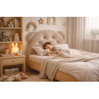 Čalouněná opěrka hlavy BEAR Velvet 95x55 cm - šedá