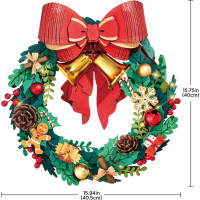 RoboTime 3D dřevěná skládačka Vánoční věnec