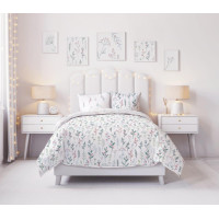 Bavlněné povlečení PRIMAVERA Byliny - bílé - 220x200 cm