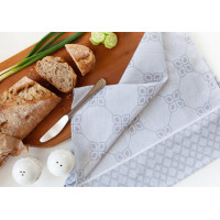 Žakárová kuchyňská utěrka CARINO 010 - 40x60 cm - šedá