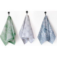 Žakárová kuchyňská utěrka CARINO 010 - 40x60 cm - šedá