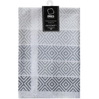 Žakárová kuchyňská utěrka CARINO 013 - 40x60 cm - šedá