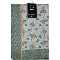 Žakárová kuchyňská utěrka CARINO 014 - 40x60 cm - tmavě zelená/šedá