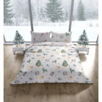 Bavlněné povlečení SCANDIC Dárečky - bílé - 220x200 cm