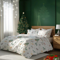 Bavlněné povlečení SCANDIC Dárečky - bílé - 220x200 cm