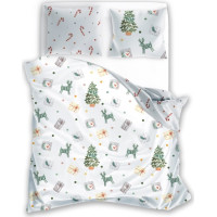 Bavlněné povlečení SCANDIC Dárečky - bílé - 220x200 cm