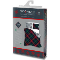 Bavlněné povlečení SCANDIC Káro - tmavě modré/šedé - 140x200 cm