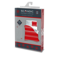 Bavlněné povlečení SCANDIC Vánoční motivy - červené/bílé - 220x200 cm