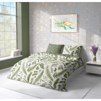 Ložní povlečení BOHO Kapradiny - 140x200 cm - bavlněný satén