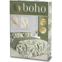 Ložní povlečení BOHO Kapradiny - 160x200 cm - bavlněný satén
