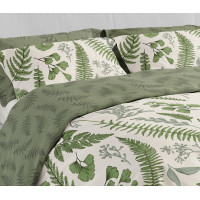 Ložní povlečení BOHO Kapradiny - 160x200 cm - bavlněný satén