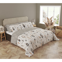 Ložní povlečení BOHO Peříčka - 220x200 cm - bavlněný satén