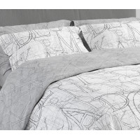 Ložní povlečení BOHO Písmena - 220x200 cm - bavlněný satén
