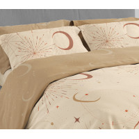 Ložní povlečení BOHO Hvězdy - 220x200 cm - bavlněný satén