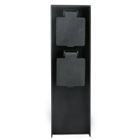 Solight zahradní sloupek IP44, hliník, 2 zásuvky, černý