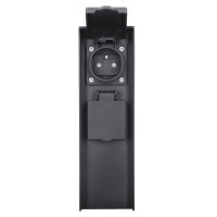 Solight zahradní sloupek IP44, hliník, 2 zásuvky, černý