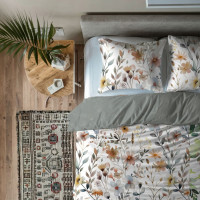 Ložní povlečení BOHO Květiny - 220x200 cm - bavlněný satén
