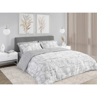 Ložní povlečení BOHO Písmena - 140x200 cm - bavlněný satén