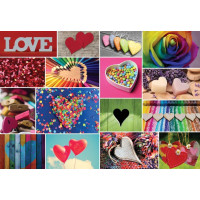BLUEBIRD Puzzle Koláž - Láska v barvách 1000 dílků