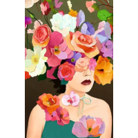 RAVENSBURGER Puzzle Moment: Květinová hlava Růže 200 dílků