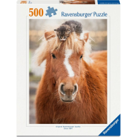 RAVENSBURGER Puzzle Poník a koťátko 500 dílků