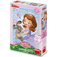 DINO Puzzle s drahokamy Sofie a králíček 200 dílků