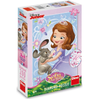 DINO Puzzle s drahokamy Sofie a králíček 200 dílků