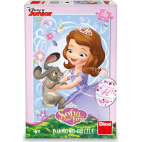 DINO Puzzle s drahokamy Sofie a králíček 200 dílků