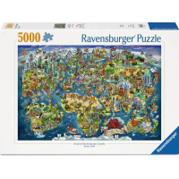 RAVENSBURGER Puzzle Svět na mapě 5000 dílků