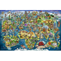 RAVENSBURGER Puzzle Svět na mapě 5000 dílků