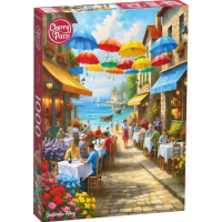 CHERRY PAZZI Puzzle Ulice s deštníky 1000 dílků