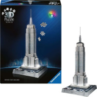 RAVENSBURGER Svítící 3D puzzle Iconics: Empire State Building (Noční edice) 216 dílků