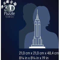 RAVENSBURGER Svítící 3D puzzle Iconics: Empire State Building (Noční edice) 216 dílků