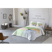 Ložní povlečení z bavlněného saténu MAGIC TREE - bílé - 160x200 cm