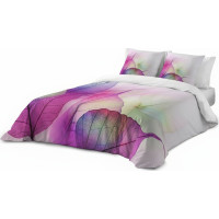 Ložní povlečení z bavlněného saténu BAREVNÉ LISTY - šedé/bílé - 160x200 cm