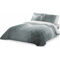 Ložní povlečení z bavlněného saténu MINIMALIST Grey - šedé/bílé - 160x200 cm