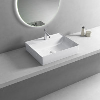 Aqualine CALLIS keramické umyvadlo na desku 52x42cm, bílá NP372