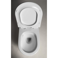 Aqualine CARLO závěsná WC mísa, Vortex Rimless, 36x53cm, bílá PRX.101.851