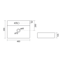 Aqualine SOYO keramické umyvadlo 46x36cm, bílá NP465