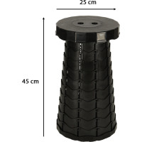 Skládací kempingová stolička - černá
