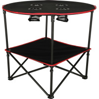 Cestovní skládací stolek 72 cm s krytem - černý