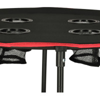 Cestovní skládací stolek 72 cm s krytem - černý