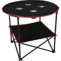 Cestovní skládací stolek 72 cm s krytem - černý