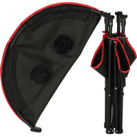 Cestovní skládací stolek 72 cm s krytem - černý