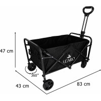 Skládací plážový přepravní vozík LUARO - černý