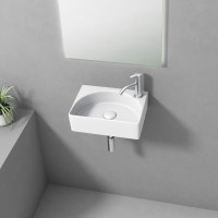 Aqualine RUBIC keramické umývátko 34x25cm, bílá NP452