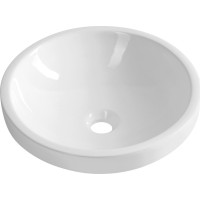 Aqualine ROLA keramické umyvadlo zápustné, průměr 41cm, bílá NP545