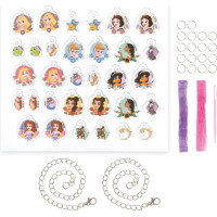 TOTUM Sada náramků s přívěsky Disney Princezny